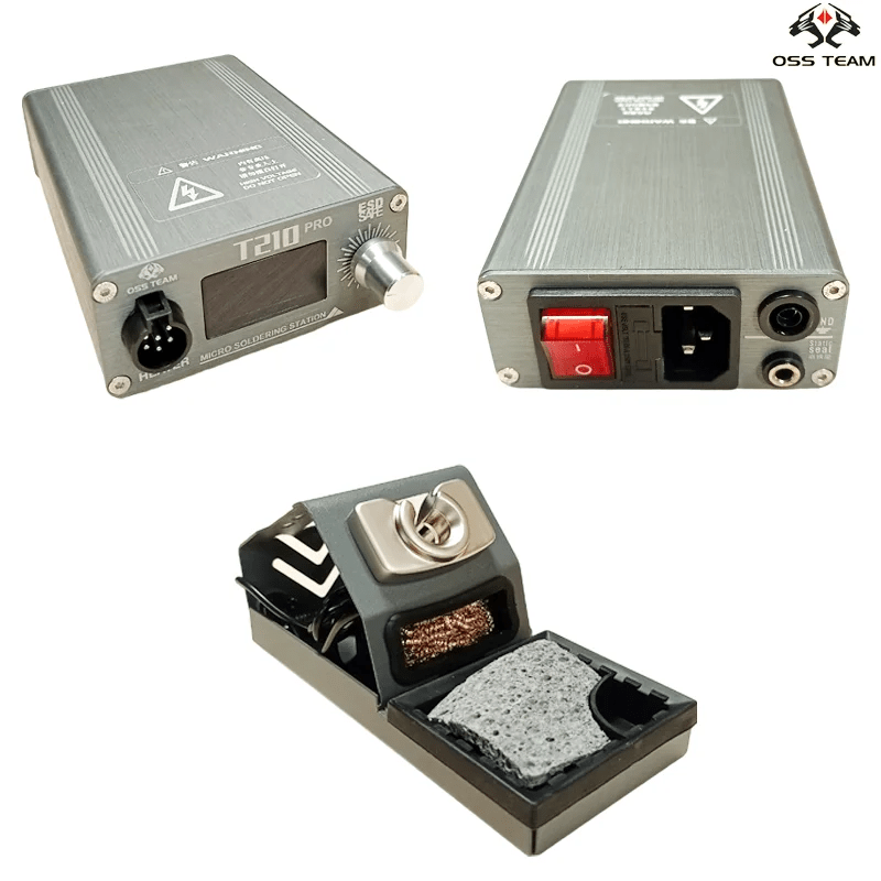 OSS TEAM T210 PRO SOLDRING IRON STATION (3pcs bit set) - Image 2
