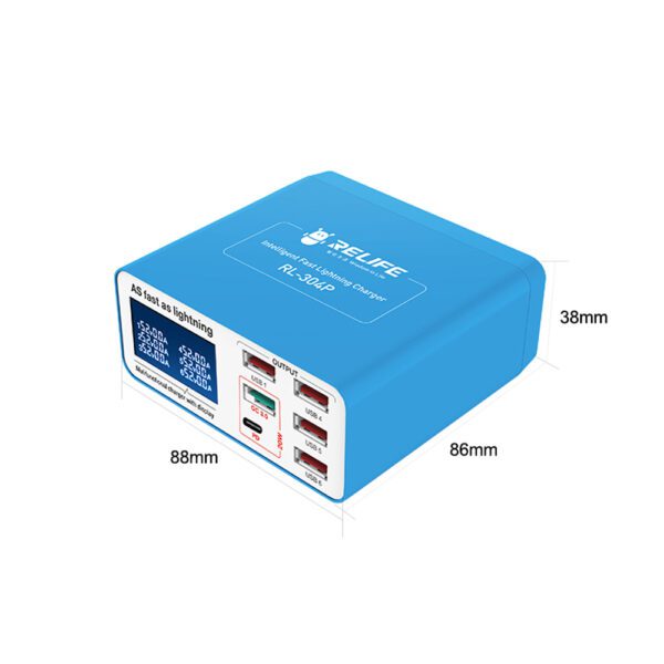 RELIFE RL - 304P SUPER FAST 6 PORT USB CHARGER - Image 3